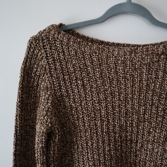 LRL Lauren Jeans Co Ralph Lauren Brown Knit Sweater - Picture 8 of 9